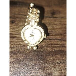 Vintage Chaz Ladies Heart Case with Accent Bezel missing some pieces